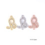 CZ8103 Mini CZ Micro Pave horoscope charm,tiny zodiac astrology charm connector for bracelet making birthday gift