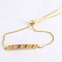 BC1274 Jewelry Cubic Zirconia Rainbow Bracelet ,Setting Love Letter Star Charms Bracelet For Ladies