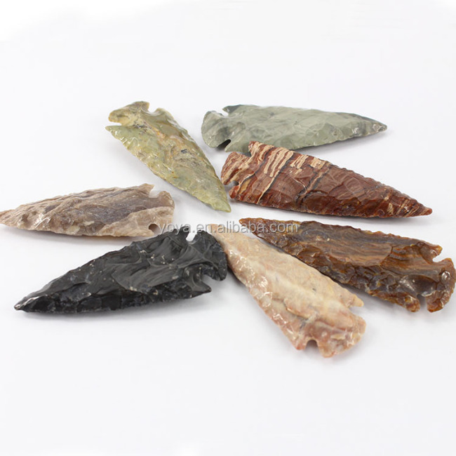 JF6916 Fashion Large Hand Carved Jasper Stone Arrowheads,Arrowhead pendant,Arrow Head Charms