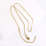 NS1083 High quality Jewelry Gold Plated Stainless Steel Box Chain Necklace