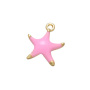 JS1571 fashion copper 18k Gold Plated enamel rainbow star charms Pendant