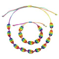 s11061 beautiful alloy shell bracelet necklace hawaiian jewelry set for women s11061 beautiful alloy shell bracelet necklace hawaiian jewelry set for women