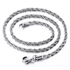 NS1061 High quality Unisex Men's Gold Plated Stainless Steel Rope Chain Necklace for Men Women
