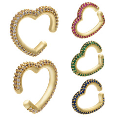 EC1565  Chic Clip Earing Heart Cuff Earrings Non- Piercing earrings for women jewelry