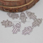 JS0914 Fashion THINY small antique tibetan silver hamsa hand charms
