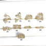 RM1130 Chic 18k Gold Plated Bling Crystal Butterfly Finger Rings for ladies,Diamond Zircon CZ Micro Paved Leaf Rings for  women