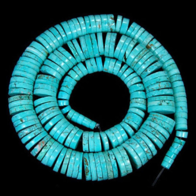 TB0277 Turquoise graduated heishi beads,magnesite graduated heishi beads
