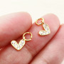 CZ8223 Dainty Love HeartJewelry supplies minimal Mini CZ Micro Pave Heart Charm,Small Diamond Cubic Zirconia Love Heart Charms