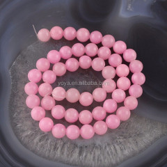 YJ1121 Popular Fashion Pink  Peach colorful dyed jade stone beads