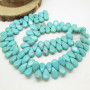 TB0312 Top Drilled Turquoise Flat Teardrop Beads,Turquoise Drop Beads