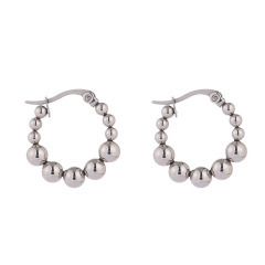 ES1071New Arrival Stainless steel women earring gold small ball earring hoop for ladies