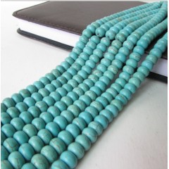 TB0216 Wholesale Blue Roundel Turquoise Loose Beads