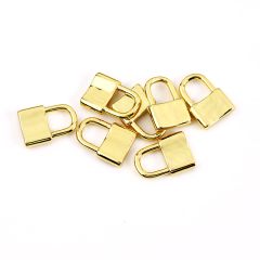 JS1501 High Quality Jewelry Supplies 18K Gold Plated Padlock Pad Lock Charm Pendants