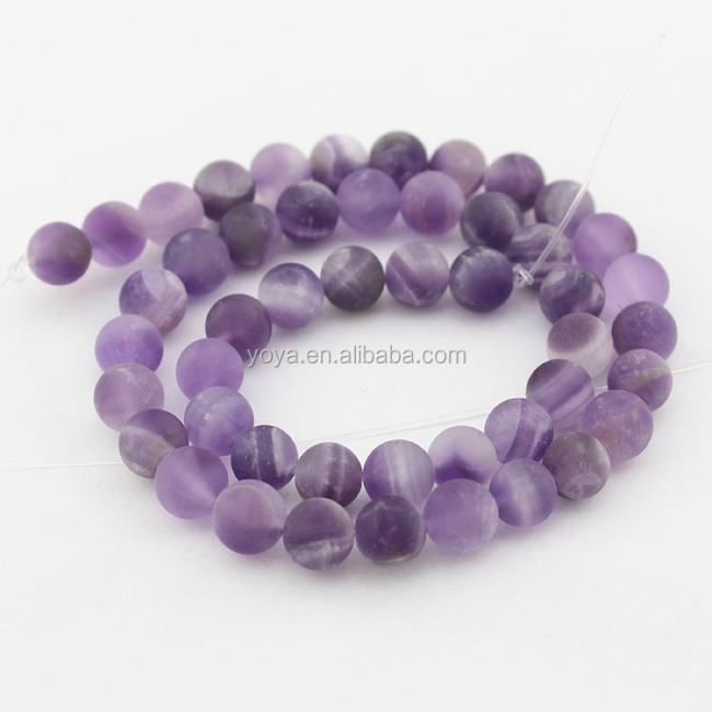 CR5517 Wholesale Matte Amethyst Beads,Matte Purple Stone Beads