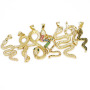CZ8063 High Quality Necklace Pendants New Chic 18K Gold Plated Diamond CZ Micro pave Reptile Snake Charm Pendants