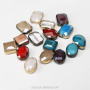 JF8688 Gold Gunmetal Plated Crystal Glass Teardrop Rectangle OVal Square Beads