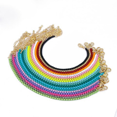 BM1057 Fashion Colorful Enamel Multi Colored Pop Box Chain Bracelets for Ladies Women