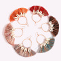 ET1062 High Quality Handmade Chic Shiny Silk Tassel Cowrie Shell Earrings Hoop Earrings