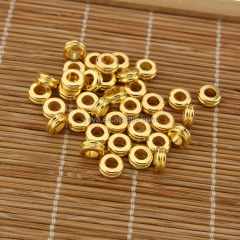 JS1218 Gold silver double disc rondelle spacer Beads,hot bracelet jewelry finding supplies