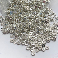 JS0932 Silver Gold plated faceted metal rondelle heishi disc spacer beads,jewelry finding beads