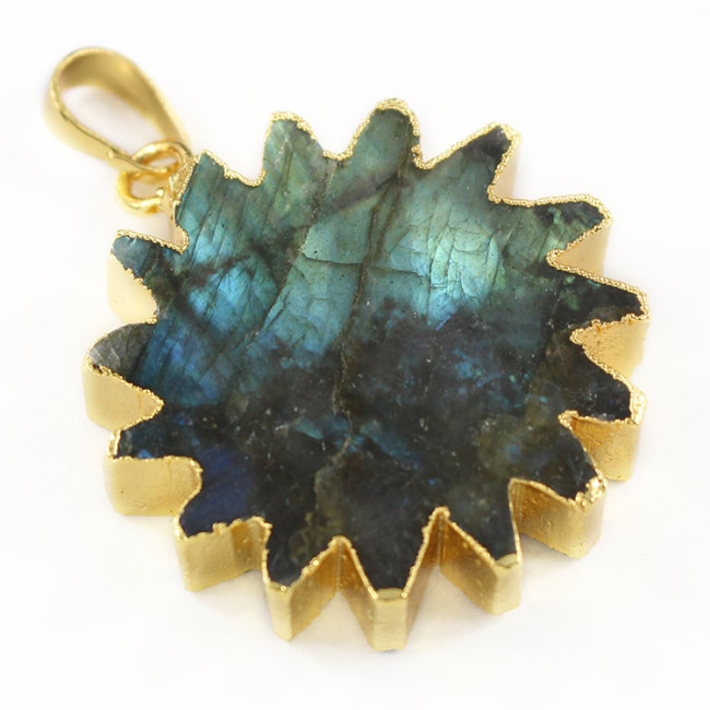 JF6955 gold plated big stone pendant designs for women,labradorite gemstone pendant