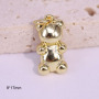 CZ8535 new Small Mini 18K Gold Plated brass Cubic Zirconia diamond micro Pave Cute bear Charm Pendant