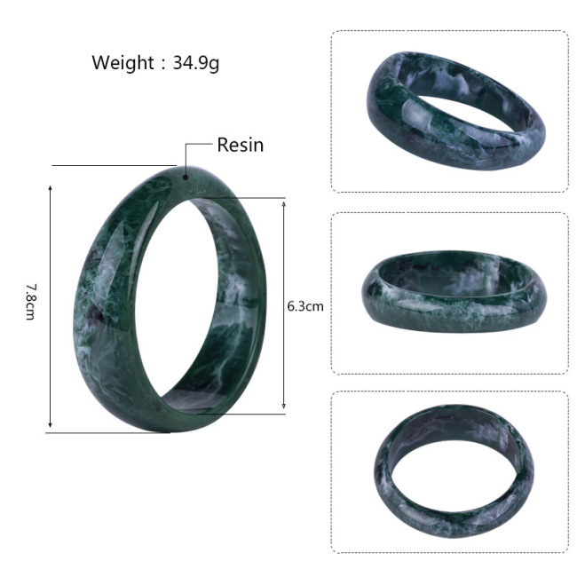 BA2001 Fashion Irregular Resin Tortoise Shell Acetate Stacking Bracelet Bangle