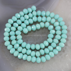 CR5501 Best sale amazonite colour faceted crystal rondelle beads,blue faceted roundel rondelle beads