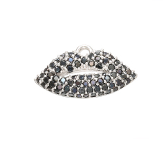CZ7775 Cute CZ Micro pave Lip Charm Pendants