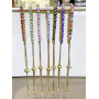 BM1051 Adjustable Minimalist Mini 18k Gold Plated Rainbow Enamel Multi Colored Evil Eyes Spiritual Chain Slide bracelets