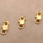 JF1329 Jewelry Findings Making Supplies Gold Silver Rose Gold Plated Rectangle Lobster Claw Clasps
