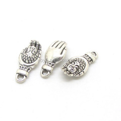 JS0974 Fashion antique silver buddha head charms,palm with buddha pendant charm
