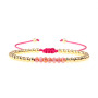 BM1019 New Metal Ball Beads & Cut Crystal Glass Beads Bracelet ,Gold Plated Copper Ball Beads Bracelet For Jewelry Rope