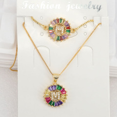 S11048 Bling Jewelry Rainbow Cubic Zirconia Alphabet Letter Pendant Necklaces and Bracelet A-Z Initial jewelry sets for Women S11048 Bling Jewelry Rainbow Cubic Zirconia Alphabet Letter Pendant Necklaces and Bracelet A-Z Initial jewelry sets for Women