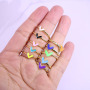 RA1078 NEW Delicate Mini Minimal Gold Plated Neon Enamel Multicolor Rainbow Multi Colored Heart Open Rings