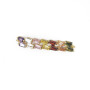 CZ8520 2 Loops Rainbow CZ diamond Crystal Baguette Tennis Long Stick Bar Links Charm Connectors for DIY Jewelry bracelet making