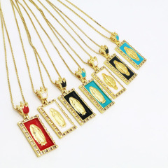 NZ1272  Fashion Custom Tarot Card  Pendant Charm Gold Luxury Necklace Men