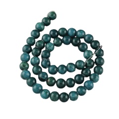 YJ1122-10 Blue apatite colour dyed jade round beads,apatite colour stone beads