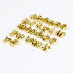 JS1511 High Quality Small Thin Mini 18k Gold Plated Small Alphabet Initial letter charm pendant