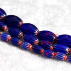 GP0920 Boho Jewelry Supplies Spacer Beads Tribal Nepali glass chevron beads,rustic Opaque multicolor glass Rainbow Spacer Beads