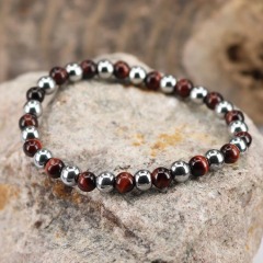 BN5277 Wholesale Manufacture High Quality Natural Stone Beads Elastic Bracelet Tiger Eye And Silver Hematite Men Bracelet BN5277 Wholesale Manufacture High Quality Natural Stone Beads Elastic Bracelet Tiger Eye And Silver Hematite Men Bracelet