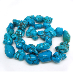TB0303 Blue Turquoise Nugget Beads,Blue Magnesite Nugget Beads