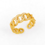 RM1349 Chic Delicate Everyday Stacking 18k Gold Plated CZ Paved Butterfly Heart Star Rings for Ladies