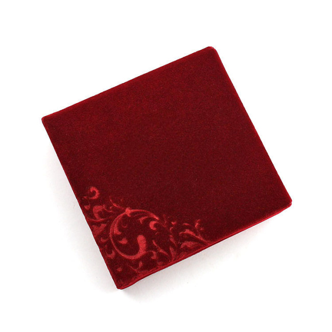 BP1012 High quality square red velvet jewelry package present box for rings,earrings,bracelets,necklace