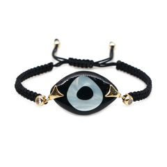 BG1100 Fashion Handmade Large Turkey Evil Eyes Macrame Bracelet,Protector Bracelet Jewelry for Lovers gift