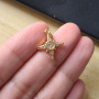 CZ8502 Small Little Tiny Gold CZ Micro Paved North Star Charm Pendants for Bracelet Earring Jewelry making