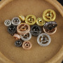 CZ6609 Hot sale silver gold gunmetal rose gold CZ micro pave wheel spacer beads