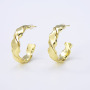 18k Gold Plated Brass Big circle chunky Hoop Simple Earrings for Women