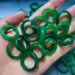 RN1039 green jade ring for women
