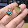 CZ8305 Mini Gold Rainbow Cubic Zirconia CZ Micro Pave Star Charm Pendants for Necklace Jewelry Making